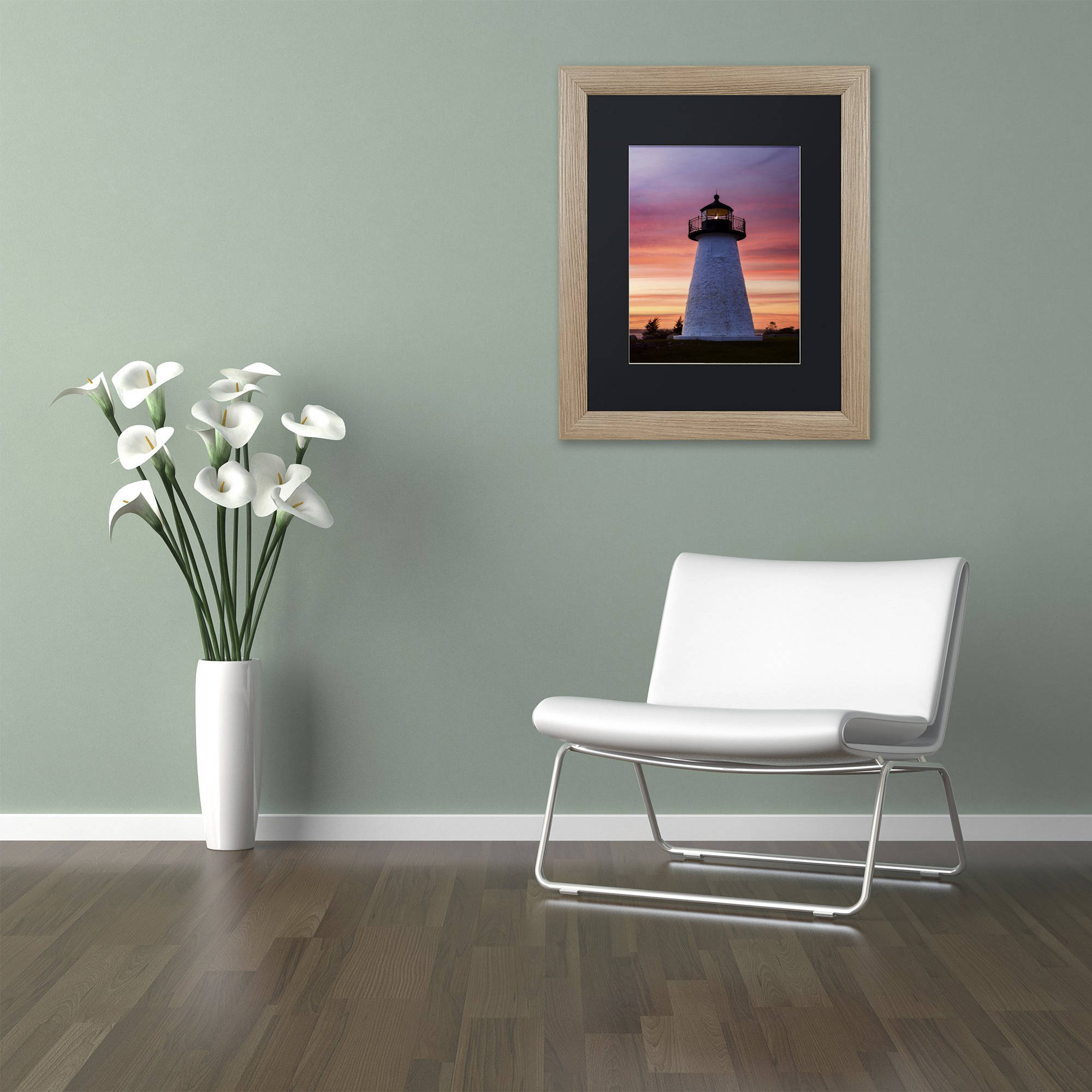 Trademark Fine Art "Needle in the Sky" Canvas Art by Michael Blanchette Photography Black Matte, Birch Frame