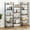 Brown, variant on Walsunny 4 Tier Bookshelf Triple Wide Industrial Bookcase Large Open Display Bookshelves with Metal Frame Wood Style Shelves Rustic Brown