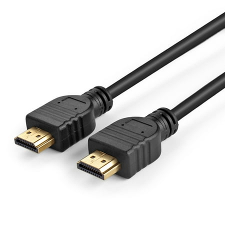 High Speed HDMI Cable (3 FT) Black - HDMI A Male to A Male Connector Cord Wire Supports 1080P For HD TV Projector Gaming PS4 PS3 Xbox One 360 Apple TV Fire (The Best Gaming Tv For Xbox 360)