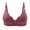 Purple, variant on Gyexs Women's Thin Stripe Print Bra Breathable Comfort Underwear with Gathers Decoration Push Up Bras for Women, Black, Size 36