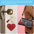 thumbnail image 4 of Uxcell Rhinestone Keychain Heart Shape Keychain Bling Keychain Accessories for Women Red, 4 of 7