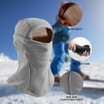 thumbnail image 4 of CxhicLuv Ski Masks, Winter Windproof Balaclavas, Warm Cotton, Multifunctional, Full Coverage – Ideal for Skiing, Outdoor Activities 13.8×19.7 Inch for Men, Women, Gray, 4 of 9