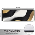thumbnail image 5 of Kitchen Rugs Sets Of 2,Black White Marble Gold Wave Pattern Anti Fatigue Kitchen Mat Rugs Non Slip Washable,Decorative Kitchen Floor Mats for Kitchen,Sink,Laundry,17"x47"+17"x47", 5 of 5