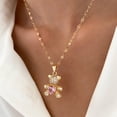 thumbnail image 2 of Fashionable and light luxury design colorful zirconium love bear necklace pendant slightly studded with diamonds clavicle chain jewelry Couple jewelry Valentine's Day gift, 2 of 5