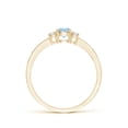 thumbnail image 2 of Angara Natural 0.2 Ct. Aquamarine with Diamond Classic Ring in 14K Yellow Gold for Women (Ring Size: 3), 2 of 9
