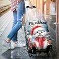 thumbnail image 3 of Merry Christmas Maltese Enjoys Woofmas Winter Xmas Holiday Travel Luggage Cover Maltese Dog Lover Gifts Idea Suitcase Dust Protective Decor - 02022, 3 of 5