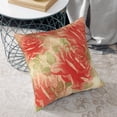 thumbnail image 6 of ZNDUO Square Home Decorative Throw Pillows, Corduroy Red Vintage Rose Pattern Couch Pillows, Throw Pillows for Bed, 16"x16", 6 of 8