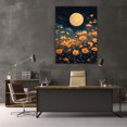 thumbnail image 6 of Mudket Framed,Canvas Wall Art,Ready to Hang,Orange Flower Night Floral Canvas Print,Botanical Wall Decor,Flower Pictures, for Bedroom Living Room Office Decor - 12"L x 8"W, 6 of 10