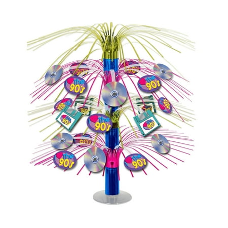 Beistle - I Love The 90's Cascade Centerpiece - 18" - Pack of 6
