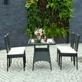 thumbnail image 4 of Costway 5PCS Patio Rattan Dining Set  Table w/Glass Top Garden Furniture, 4 of 9