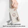 thumbnail image 4 of for Samsung Galaxy A53 5G Case with 360 Ring Kickstand A53 5G Case Luxury Plating Gold Bumper Shockproof Protective Phone Cover for Women Girls-White, 4 of 6