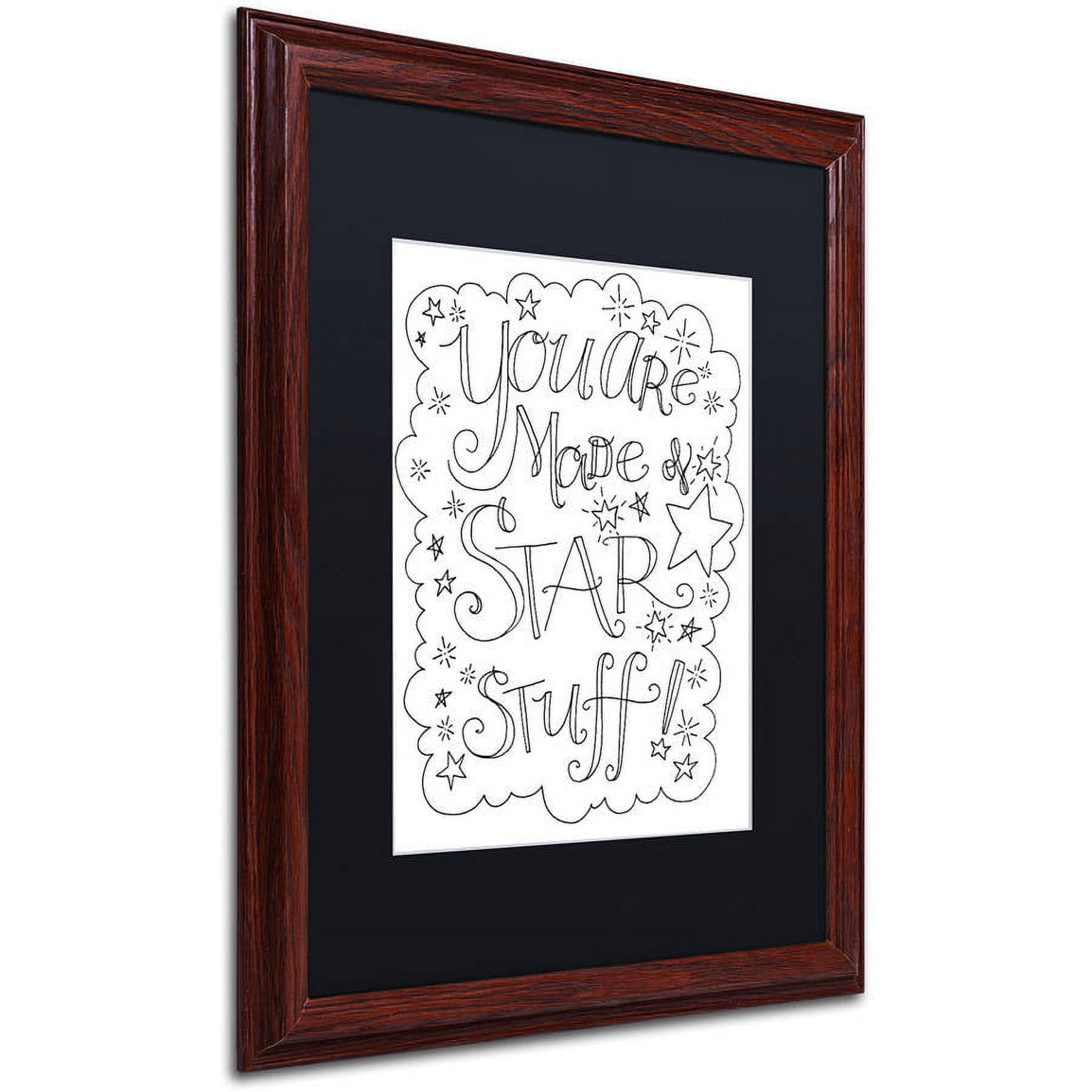 Trademark Fine Art "Star Stuff" Canvas Art by Elizabeth Caldwell, Black Matte, Wood Frame