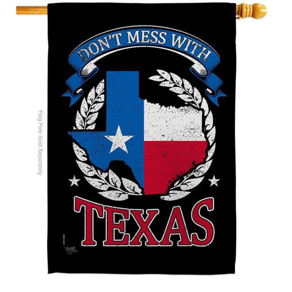 Breeze Decor H108440-BO Dont mess Texas House Flag Regional States 28 x 40 in. Double-Sided Decorative Vertical Flags for Decoration Banner Garden Yard Gift