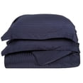 thumbnail image 1 of 400 Thread Count Egyptian Cotton Full/ Queen Duvet Cover Set Stripe  Navy Blue, 1 of 1