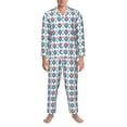 thumbnail image 3 of Sikiie Tulips Flowers Mens Pajama Set, Soft Warm Long Sleeve Sleepwear, Cozy Button-Down Pjs for Men-XX-Large, 3 of 7