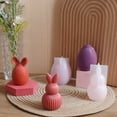 thumbnail image 4 of Moldes de silicona para huevos de conejo de Pascua, juego de moldes para yeso, cera de soja, resina, molde flexible de fácil liberación para manualidades., 4 of 8