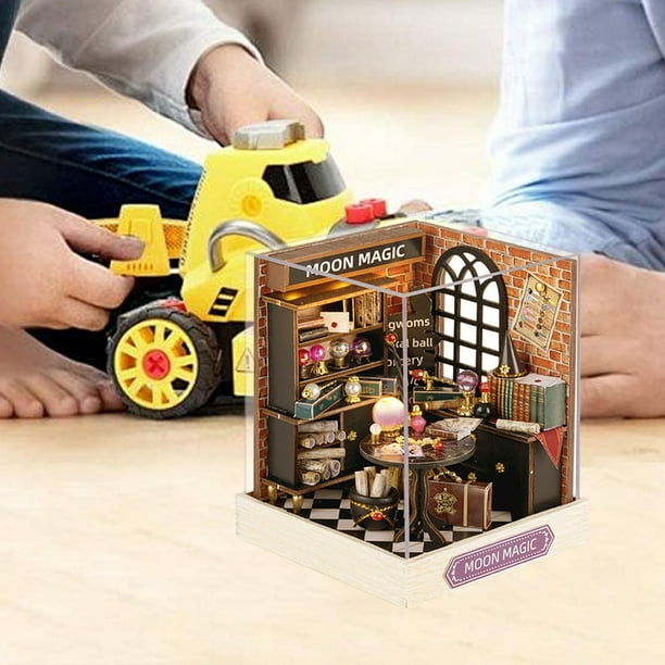 Casa de Muñecas en Miniatura CUTICAT de Madera con Muebles Artesanía Decorativa 3D