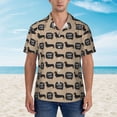 thumbnail image 4 of Balery Dachshund Dog Woof Print Men's Hawaiian Shirts Short Sleeve Beach Shirt Relaxed Fit Vacation Button Down Shirts-XX-Large, 4 of 9
