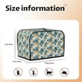 thumbnail image 5 of Honeii Vintage Blue Flowers Print 2 slice Toaster Cover, Two Slice Toaster Dust-proof Cover For Kitchen Small Appliance and Fingerprint Protection, 5 of 7