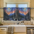 thumbnail image 2 of Yayeee Kitchen Curtains Tier Set of 2 Light Filtering 57"x24" Over Sink Window Panels, Mountains and Forests, 2 of 7