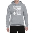 thumbnail image 2 of Wild Bobby, Office Dwight Quote Before I Do Anything, Pop Culture, Unisex Graphic Hoodie Sweatshirt, Heather Grey, XX-Large, 2 of 4