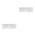 thumbnail image 3 of Sidaley Teclado plegable Teclados de escritorio inalámbricos recargables Suministros de computadora Diseño plegable Multipropósito Dulce Blanco 2Conjunto, 3 of 6