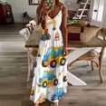 thumbnail image 2 of Excavator Construction Vehicle Truck Sleeveless Dress for Women Clothing Female Women's Summer Skirt, 2 of 6