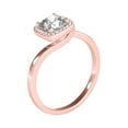 thumbnail image 3 of 3.15 Carat Halo Moissanite & Natural Diamond Engagement Rings In 14K Rose Gold In Ring Size 7, 3 of 6