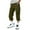 Olive Green, variant on Wyobmus Men's Capris Pants Long Elastic Cargo Shorts Below Knee Shorts 3/4 Cargo Casual Shorts With Multi-Pockets,S-3XL Olive Green