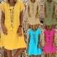 thumbnail image 1 of Farfi Talla grande Mujer de algodón de algodón de color sólido manga corta cuello redondo vestido de midi amarillo Farfi Vestido, 1 of 2