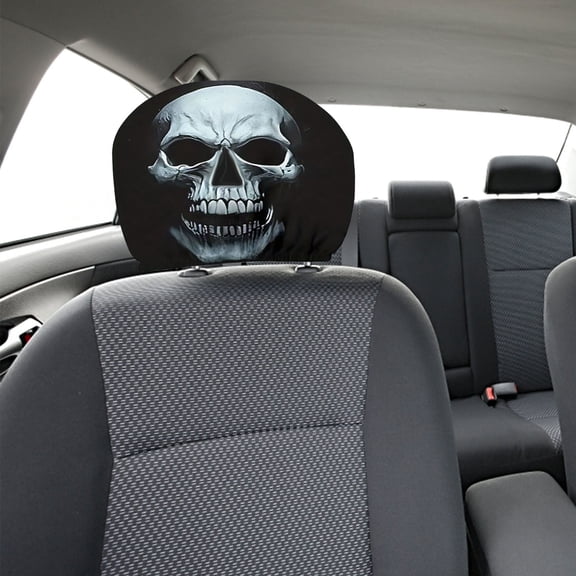 CaiYueKe Funny Car Print Headrest Cover Universal Stretchy Elastic Seat Protector Cute Animal Auto Interior Accessories for Cars Vehicles Decoration