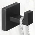 Futeen 4 Pack Matte Black Bathroom Towel Hooks, Heavy Duty Stainless Steel, Square Design, 2 ...