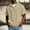 Khaki, variant on Ahabrexf Active Wear Tops, Mens Sporty Short Sleeve Zipper Hoodie for Gym and Casual Outings