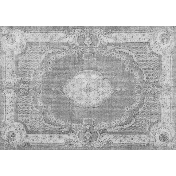 Ahgly Company Indoor Rectangle Persian Gray Traditional Area Rugs, 7' x 10'
