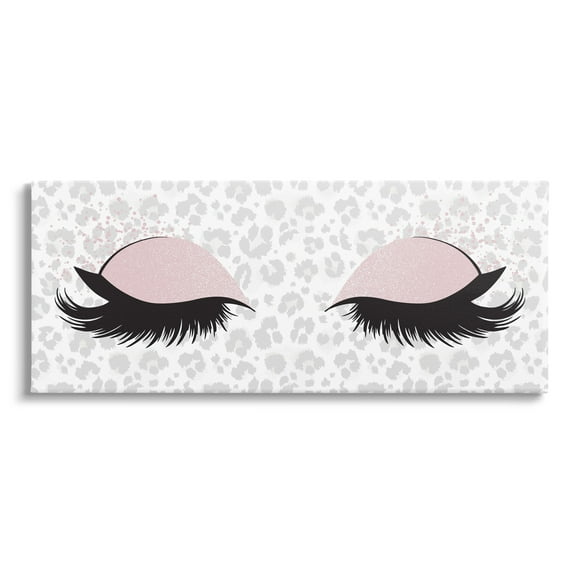 Stupell Glam Makeup Leopard Pattern Beauty & Fashion Painting Gallery Wrapped Canvas Print Wall Art