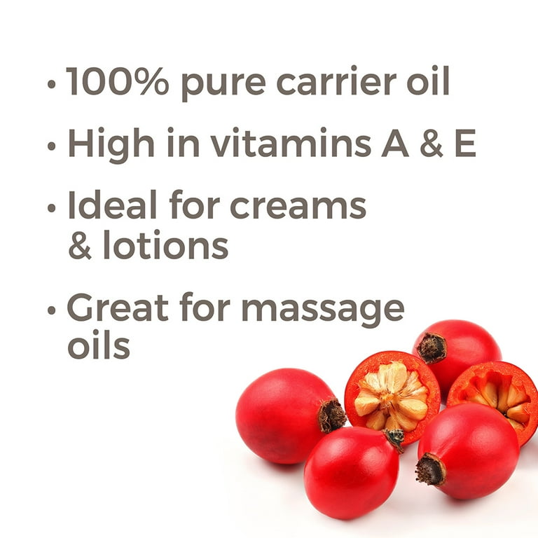 Plant Therapy Rosehip Extra Virgin Carrier Oil 2 oz Base for Aromatherapy or Essential Oil Massage
