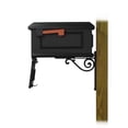 thumbnail image 3 of Traditional Curbside Mailbox with Baldwin front single mailbox mounting bracket, 3 of 4
