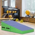 thumbnail image 7 of FDW Bllue Gymnastics Folding Incline Mat, Non-Slip Yoga，Tumbling Cheese Wedge for Home, Indoor/Outdoor, 7 of 7