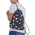 thumbnail image 3 of Kdxio Cherry Blossoms Print Drawstring Backpack Bag,Waterproof Draw String Back Sack, Gym Drawstring Bags Swim Bag For Unisex, 3 of 9