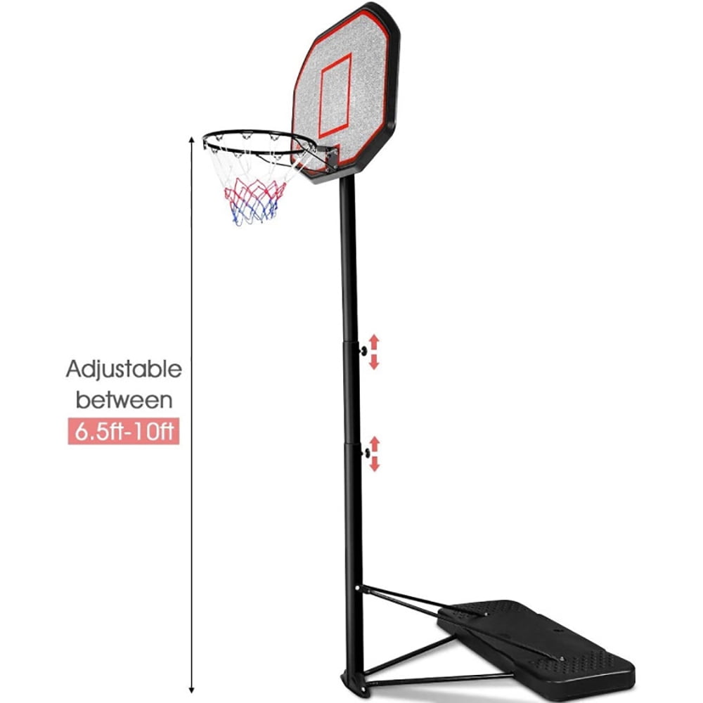 Resenkos 43 Inch Indoor Outdoor Height Adjustable Basketball Hoop
