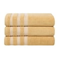 thumbnail image 3 of Superior Zero Twist Cotton Ribbed Geometric Bath Towel Set of 3 , Gold, 3 of 12