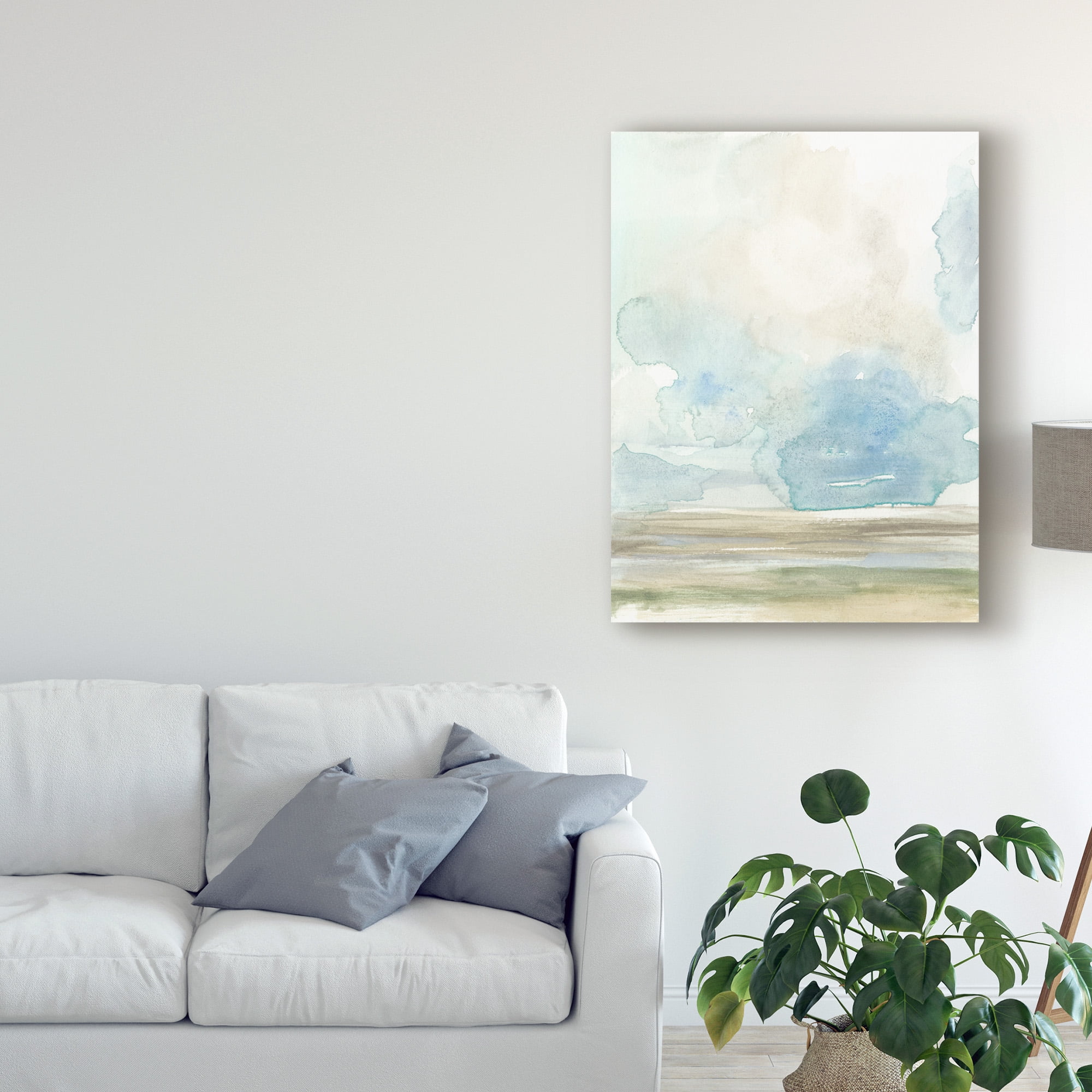 Trademark Fine Art 'Clouds over the Marsh I' Canvas Art by Jennifer Goldberger