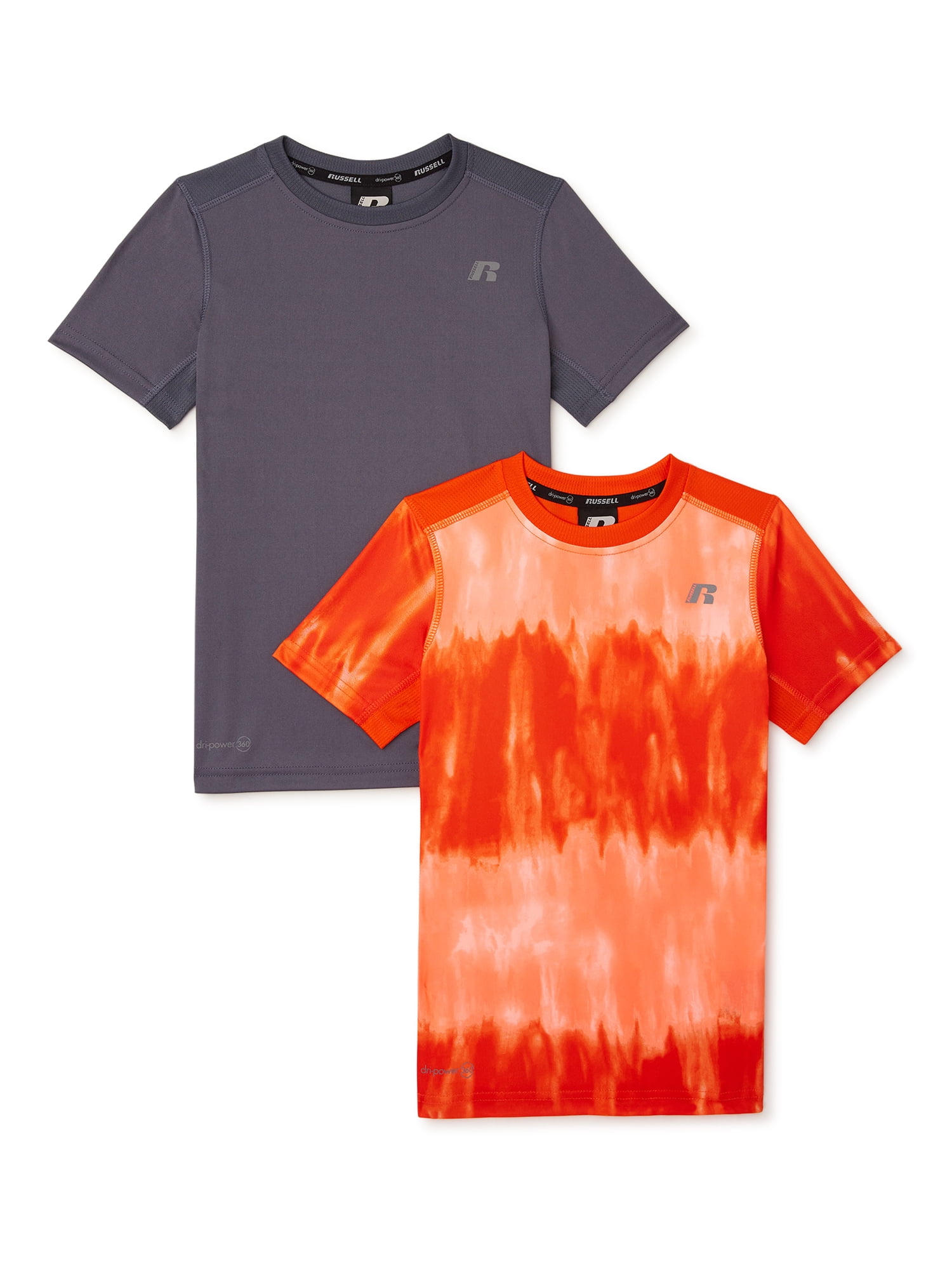 Russell Boys TieDye and Solid Short Sleeve TShirts, 2Pack, Sizes 4
