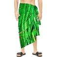 thumbnail image 2 of HAPPY BAY Men's Pareo Regular Holiday Sarong Long Beach Wrap One Size Shamrock Green, Bamboo Parrot Summer Vacation Party, 2 of 4
