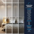 thumbnail image 5 of Luxrite 2" Square LED Recessed Lighting 15W 5CCT 2700K-5000K 1000LM Dimmable Wet Rated Black 2-Pack, 5 of 8