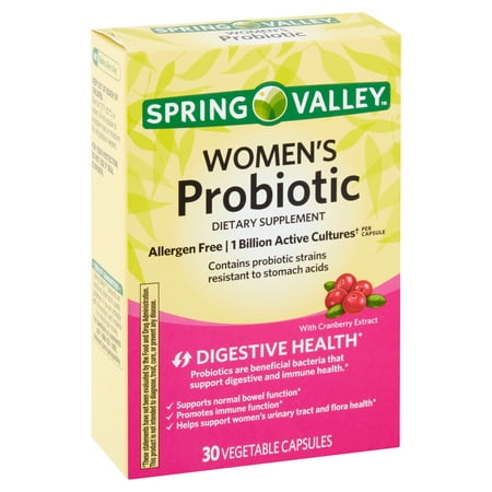 Spring Valley Women's Probiotic Vegetable Capsules, 30 (Best Sources Of Prebiotics)