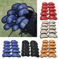 thumbnail image 4 of LOVIVER 10Pcs/Pack Meshy Golf Iron Covers Set Golf Club Head Cover Golf Iron Head Covers Set Protective Fit Most Irons Soft Waterproof red, 4 of 8