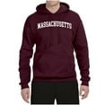 thumbnail image 2 of Wild Bobby State of Massachusetts College Style Unisex Hoodie Sweatshirt, 2 of 6