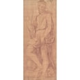 thumbnail image 2 of Girolamo Macchietti 8x14 Gold Ornate Wood Frame and Double Matted Museum Art Print Titled - Standing Saint John the Baptist with the Lamb (ca. 1575-76), 2 of 4