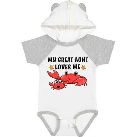 

Inktastic My Great Aunt Loves Me- Cute Crab Family Gift Baby Boy or Baby Girl Bodysuit